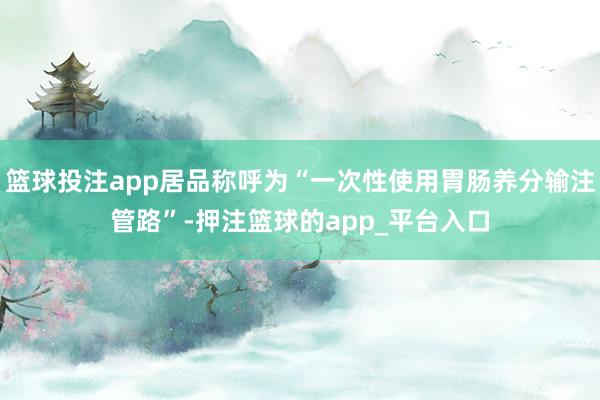 篮球投注app居品称呼为“一次性使用胃肠养分输注管路”-押注篮球的app_平台入口